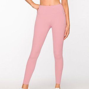 NWT Lorna Jane New Amy Full Length Leggings Dark Dusty Rose XS